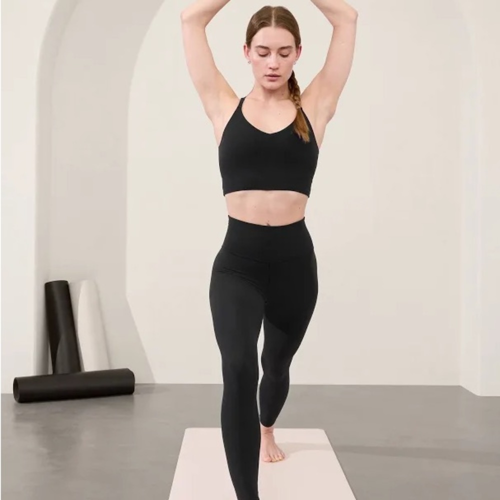Athleta Black Elation Tights. Never Worn  Large Tall